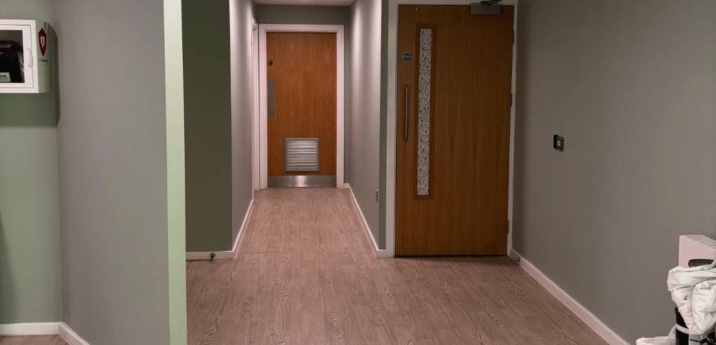 The redecorated walls at St Andrews Hospice
